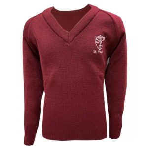 St. Paul's Maroon V-Neck Jumper