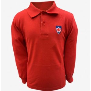 Dwight Red Long Sleeve Polo Shirt