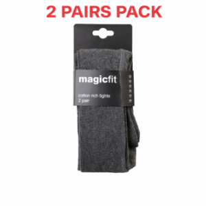 Plain Grey Tights (2 Pair)