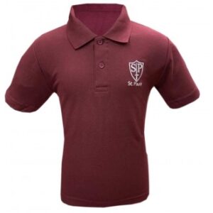 St Paul's Maroon Polo Shirt (with Logo)